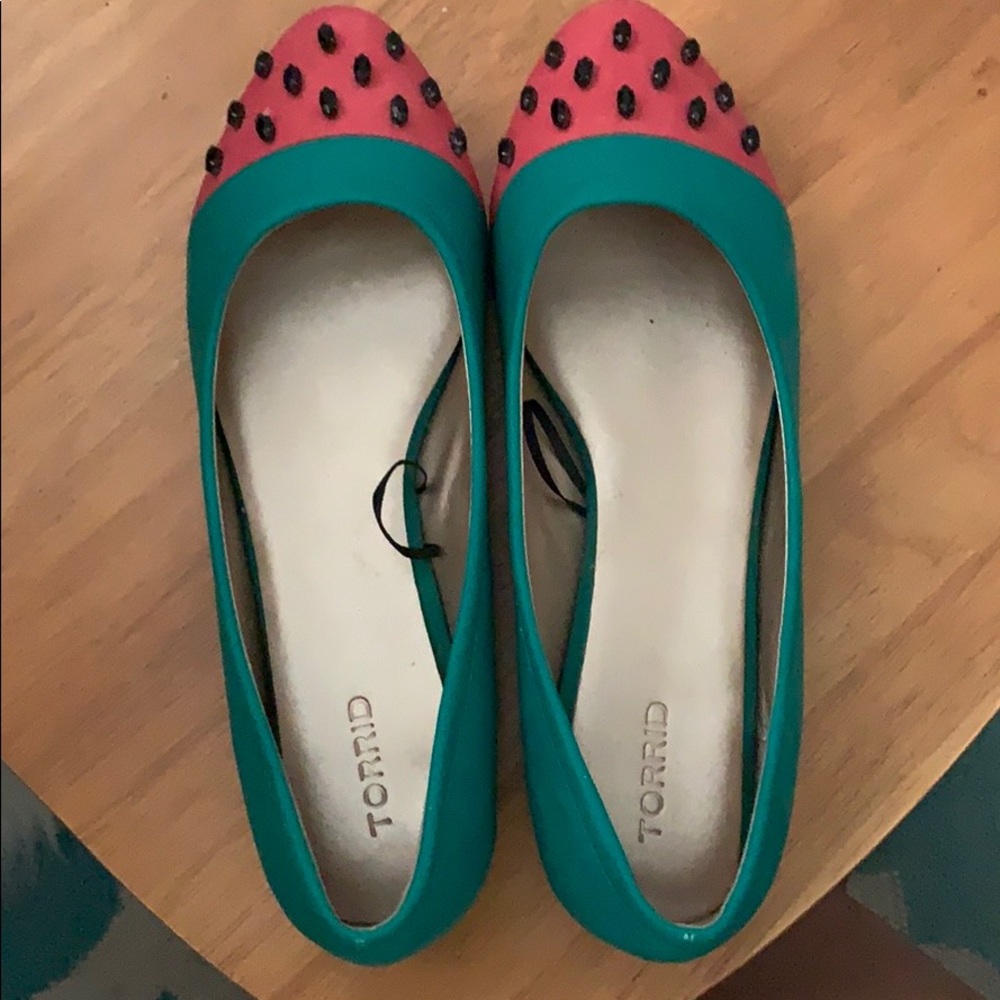 Never worn watermelon flats